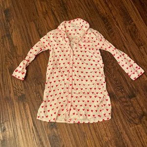 Lake pajamas Red hearts button down nightgown